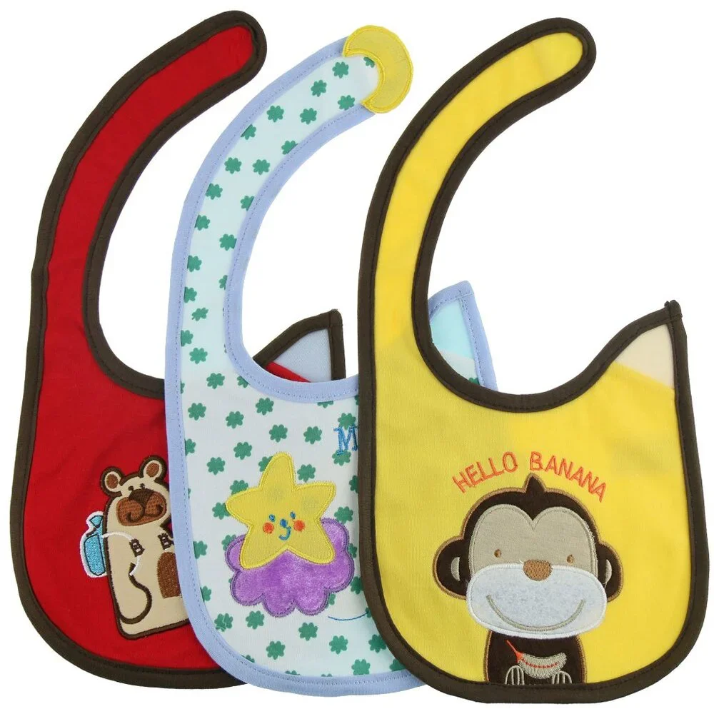 NWT Baby Amore 6-Pack Baby Bibs & Bonus Spoons